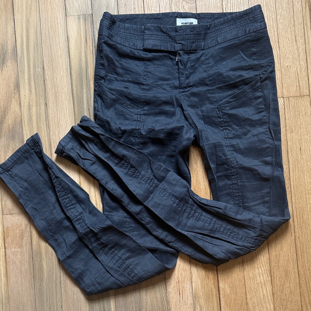 Helmut Lang Women's Black Straight Leg Pants